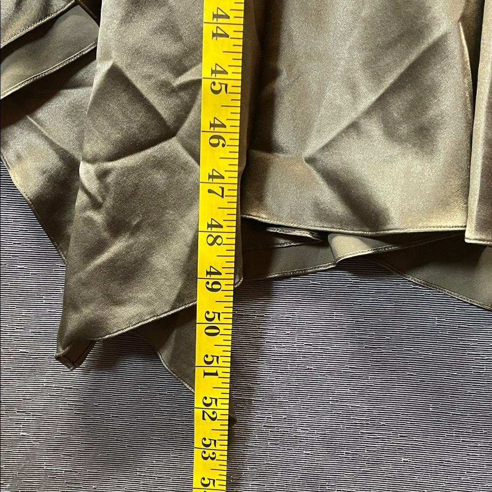 Lauren Ralph Lauren Green Olive 100 % silk, satin midi dress - Picture 5 of 8